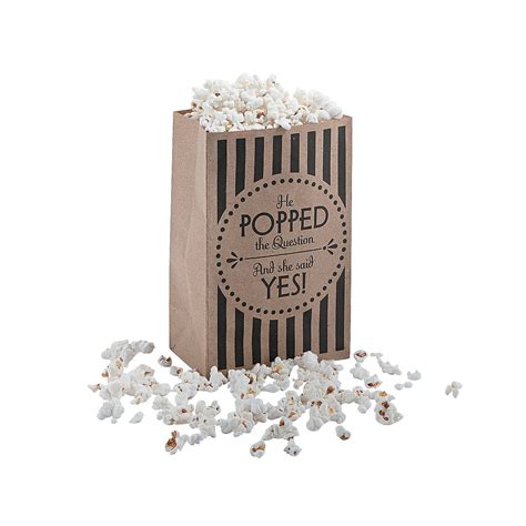 Wedding Popcorn Kraft Bags Dz Party Supplies 12 Pieces