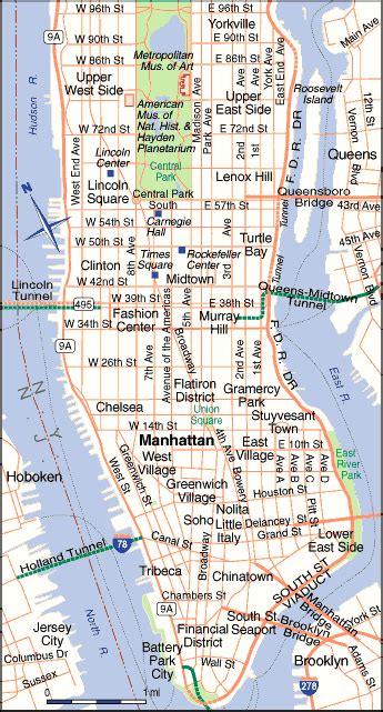 Isla Manhattan Mapa De Manhattan Viaje A Nueva York Manhattan Nueva