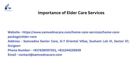 Ppt Importance Of Elder Care Services Powerpoint Presentation Free
