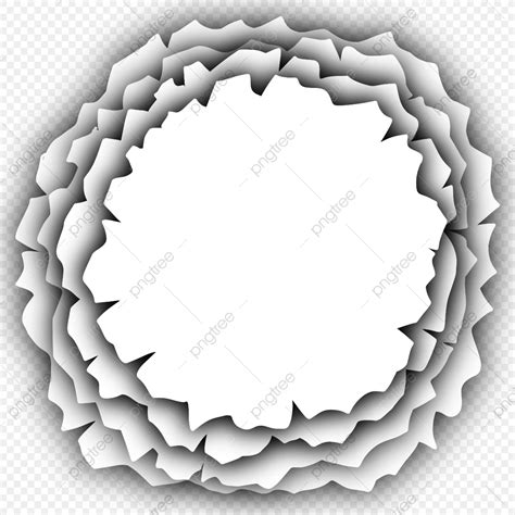 Empty Circle Space With Paper Cut Effect Ripped Edge Ripped Paper