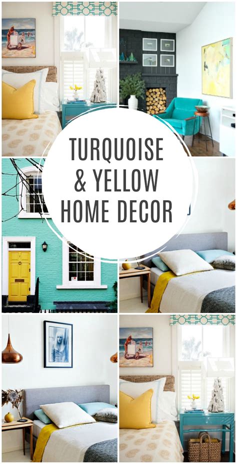 За окном красок достаточно, а добавить их в. Turquoise and Yellow Home Decor Inspiration | Dans le ...