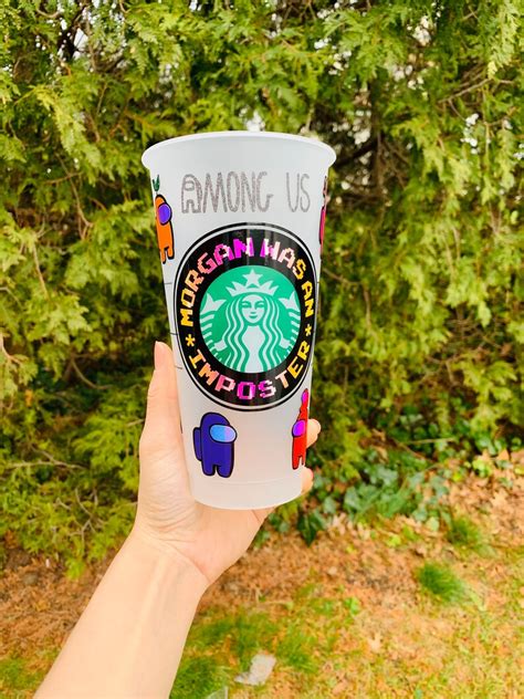 Among Us Starbucks Cold Cup Venti Reusable Cup Etsy