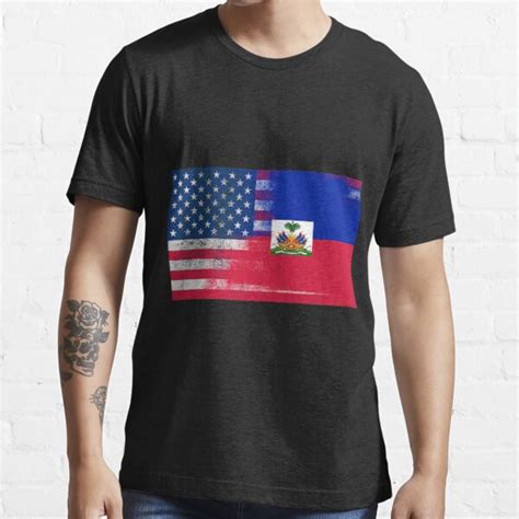 Haitian American Half Haiti Half America Flag T Shirt For Sale By