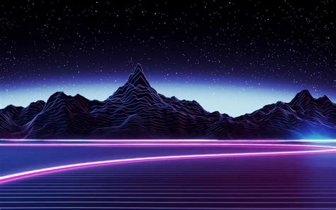 Explore and download tons of high quality aesthetic wallpapers all for free! Free download Desktop Neon Mountain Wallpaper Dark ...