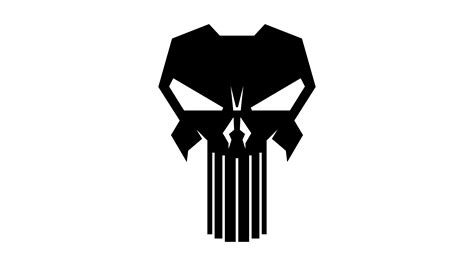 The Punisher Logo Wallpaper 4k White Background
