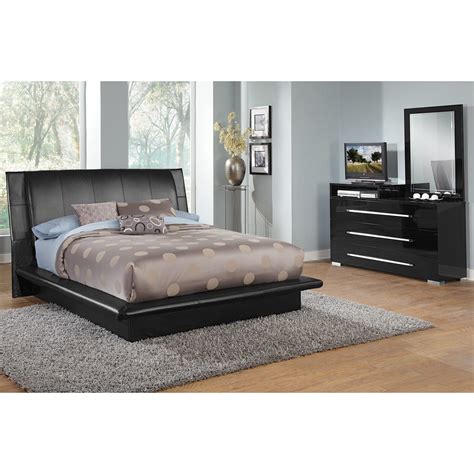 Handcrafted from two solid slabs of california bastogne walnut with polished brass mirrored inlays that reflect those that pass by, the corset bed features. Dimora 5-Piece Queen Upholstered Bedroom Set with Media ...