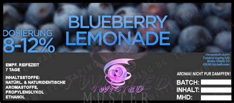 Twisted Vaping Blueberry Lemonade Senzafiltroshop