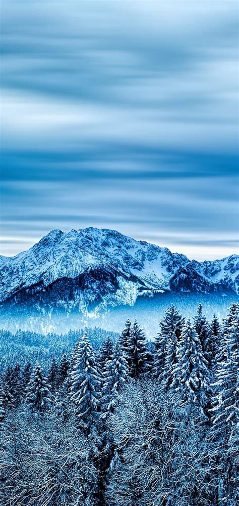 1080x2280 Snow Winter Nature Cloud Mountains One Plus 6huawei P20