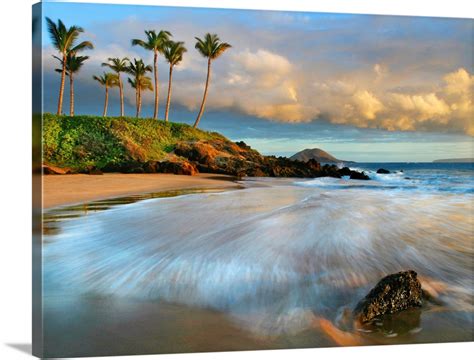 Hawaii Maui Makena Secret Beach At Sunset Wall Art Canvas Prints