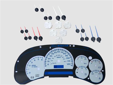 Custom Gauge Faces And Kits Upgrade 6 Gauges 2003 2005 Chevy Gmc
