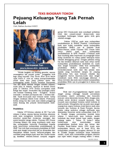 Contoh Teks Biografi Ayah By Nathan Pdf