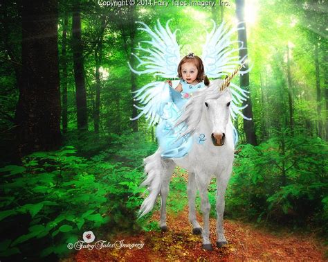 Blue Magical Fairy Enchanted Forest Riding Unicorn Jhmrad 128401