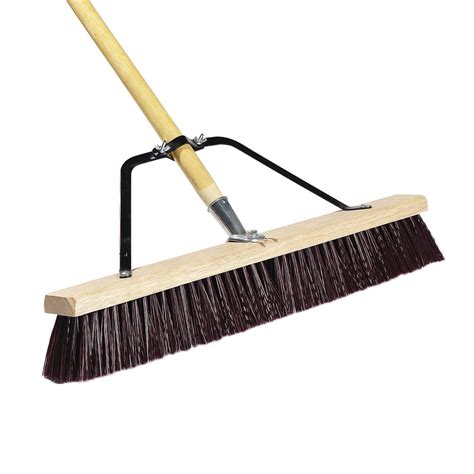 Carlisle 367378tc00 24 Hardwood Push Broom With Maroon Polypropylene