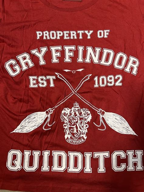 Harry Potter Gryffindor Quidditch Shirt Large Gem