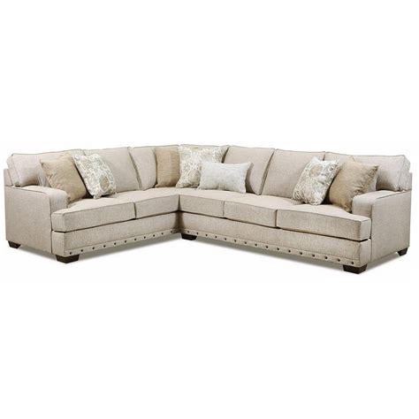 Lane Bravaro Transitional 2 Piece Sectional With Reversible Cushions