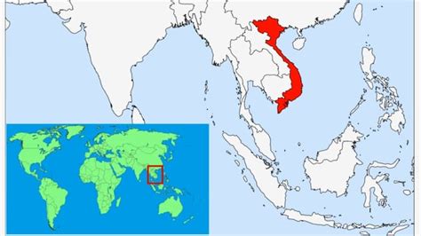 Vietnam Location On World Map Map Vector