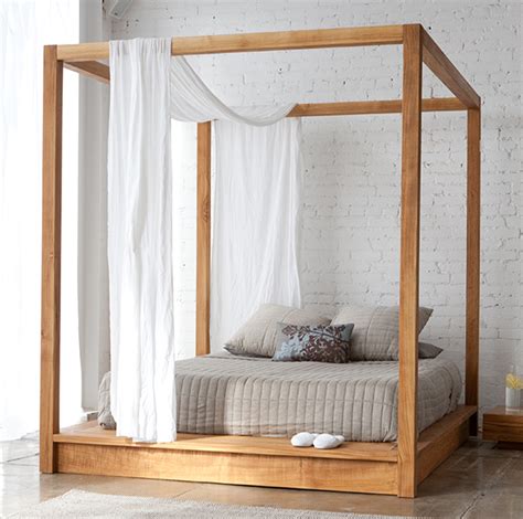 Contemporary Canopy Bed In Solid Wood By Mashstudios Captivatist