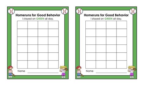 Behaviour Charts For 6 Year Olds 101 Printable Behaviour Chart