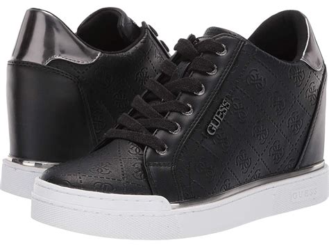 Guess Guess Womens Guess Leather Low Top Lace Up Fashion Sneakers Black Size 60 Walmart