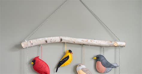 The Cozy Birdhouse Felt Birds