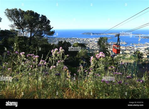 France Var Toulon The Roads Cable Car From Mount Faron The