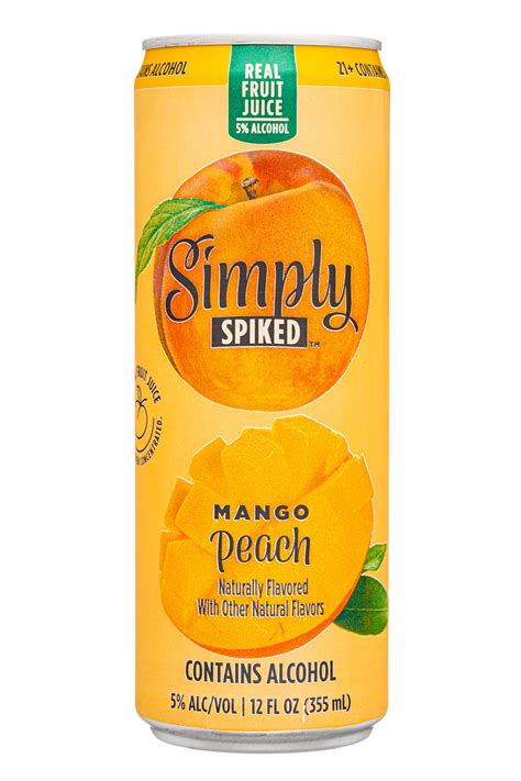 Mango Peach Simply Spiked Lemonade Spirits Alcohol