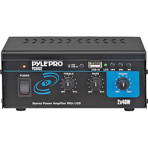 Pyle Pro Pcau22 Mini 40 Watt X 2 Stereo Power Amplifier W