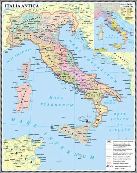 Harta Italia Antica 700x1000