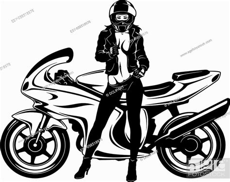 Girl Riding Motorcycle Royalty Free Svg Cliparts Vectors And Clip