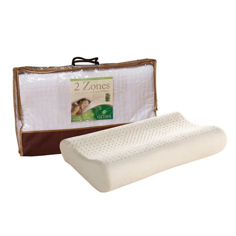 Latex pillows are great for contouring and highly responsive, providing instant bounce back instead of a sinking feeling. GETHA 2 ZONE LATEX PILLOW | Sleep King