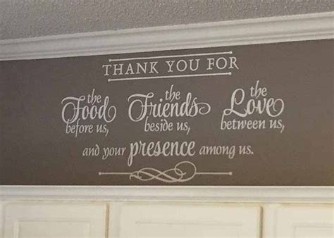 Thank You For Food Friends Love Wall Decal Stickers Kitchen Wall Words