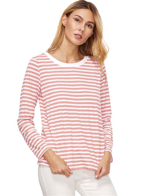 Pink Striped Long Sleeve T Shirt Ropa Ropa Hermosa Moda Estilo