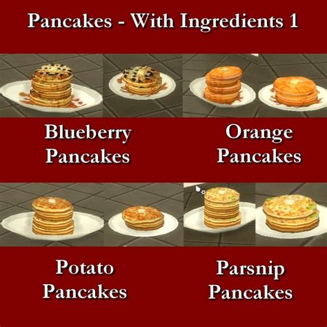 Custom Food Pancakes With Ingredients 1 By Leniad At Mod The Sims