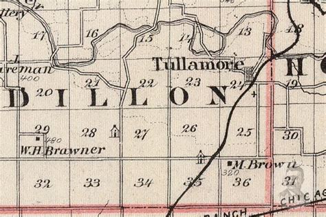 Vintage Tazewell County Il Map Old Illinois Map Etsy