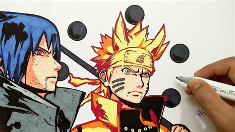 Drawing Naruto And Sasuke Naruto Shippuden Youtube