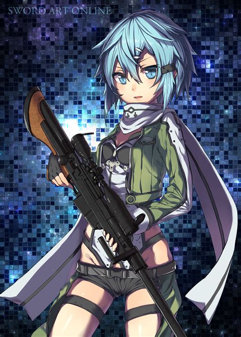 Blue Haired Anime Girl With Sword