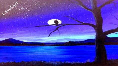 Night Sky Painting With Moon Wealth Chatroom Navigateur