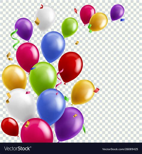 Color Balloon Background Flying Colorful Balloons Vector Image
