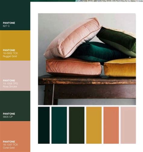 Moody Mustard Jade And Blush Tones Colorpalette Room Color Schemes