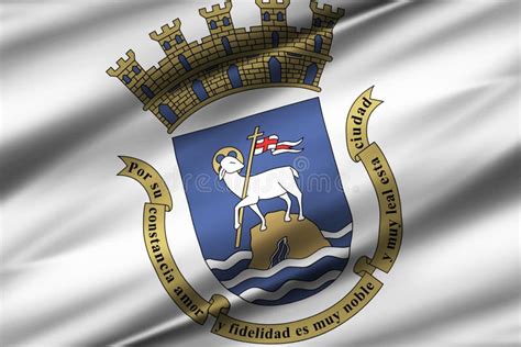 San Juan Flag Vector Illustration On White Background Flag Of