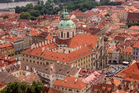 Top View Of The Historical Districts Of Prague Editorial Stock Photo