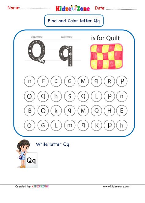 Letter Q Find And Color Worksheet Color Worksheets Letter Q