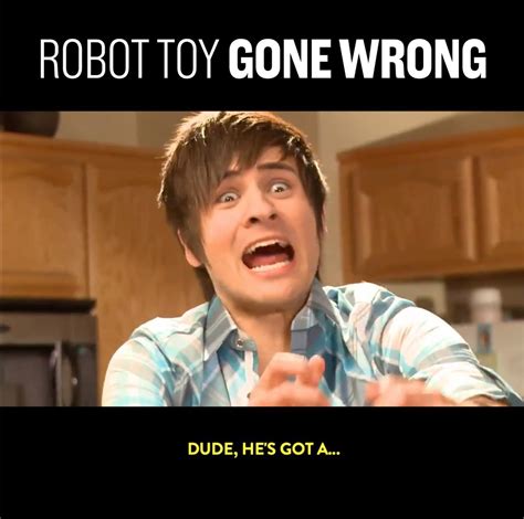 robot toy gone wrong nothing can go wrong befriending a robot right tbt by smosh