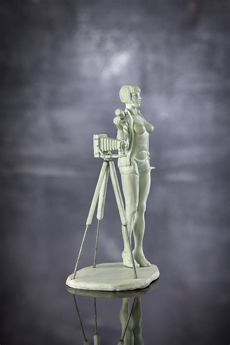 Resin Kit Model Naked Figure Girl Photographer 75mm Toy Fully Etsy