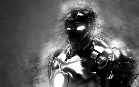 Black And White Iron Man Wallpapers Wallpaper Cave