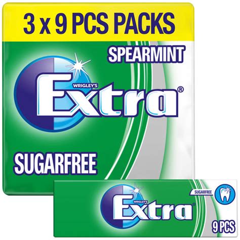 Extra Spearmint Chewing Gum Sugar Free Multipack 3 X 9 Pieces We Get