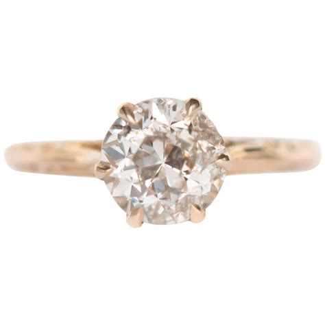 175 Carat Diamond Yellow Gold Engagement Ring For Sale At 1stdibs 1
