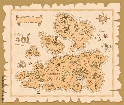 Old Treasure Map Paper