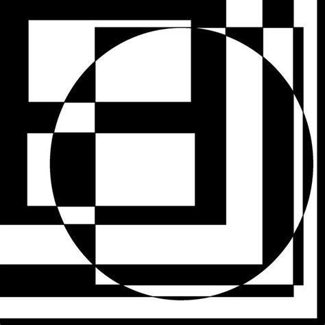 An Unusual Black And White Design With Circles And Squares In A