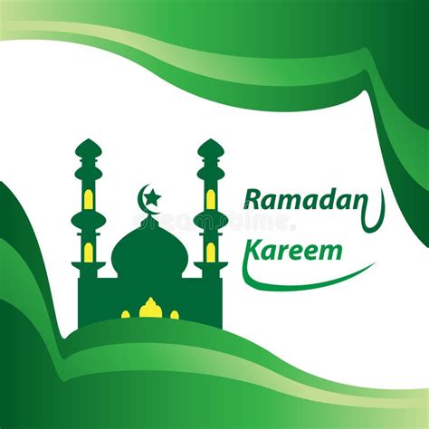 Background Ramadan Kareem Green Color Stock Vector Illustration Of